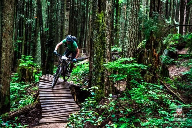 The enduro segment came down the Espresso trail on Fromme Mountain.