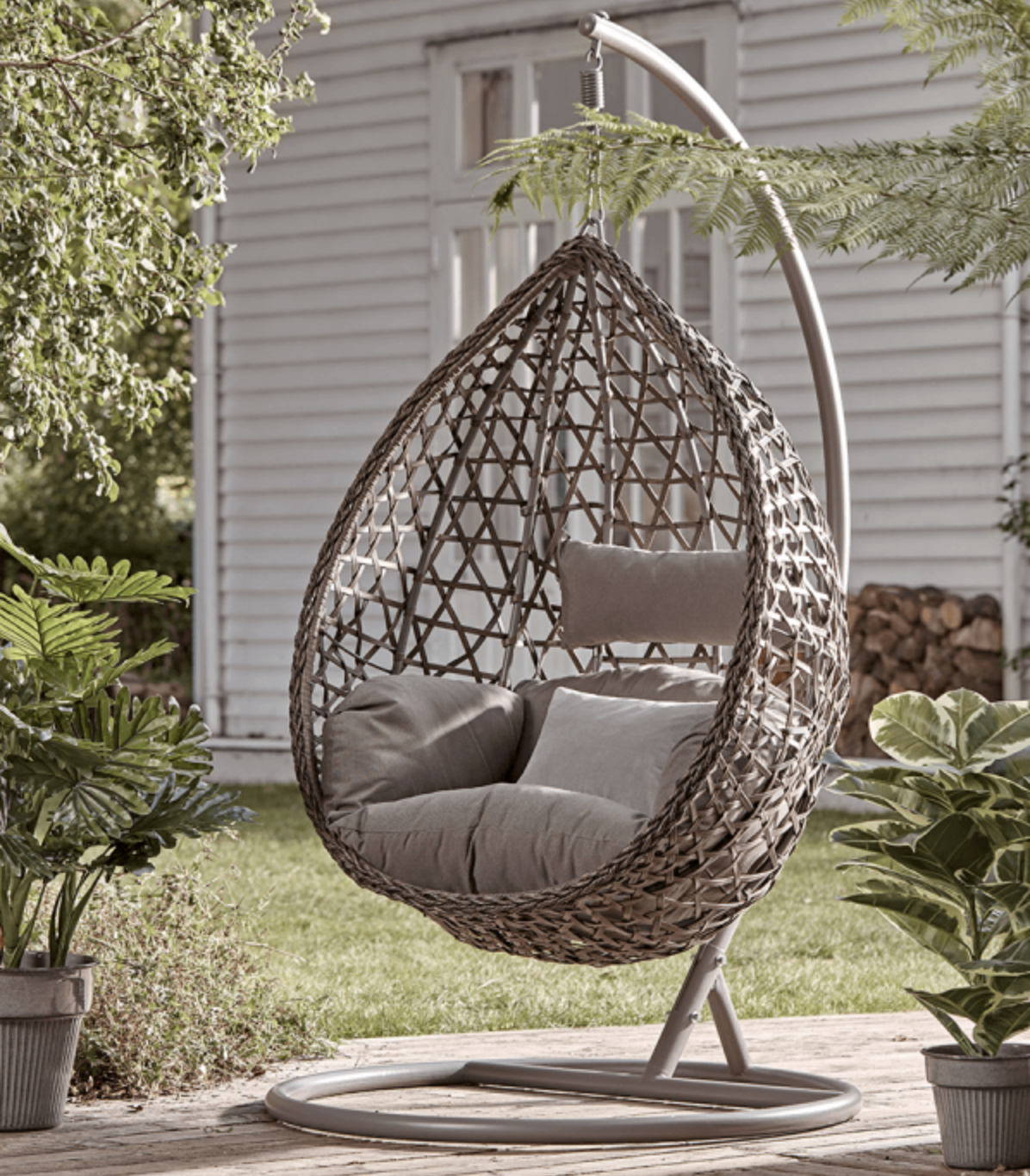 Hanging chair for garden ideas