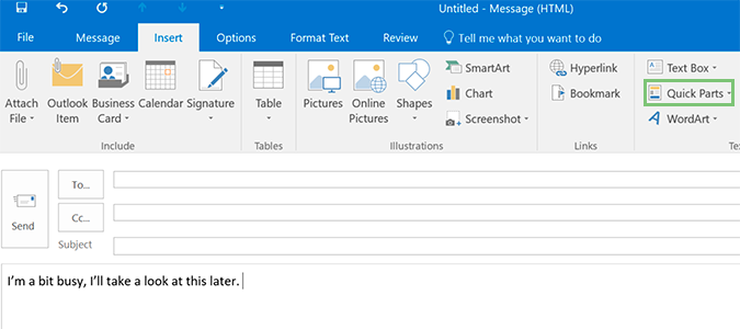 How to Set Up Canned Replies Using Quick Parts in Outlook | Laptop Mag