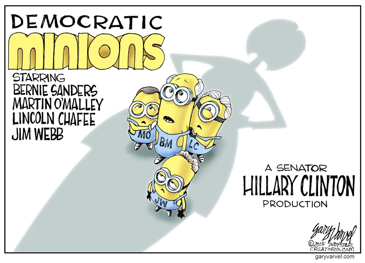 Political Cartoon U.S. Hillary Clinton Minions