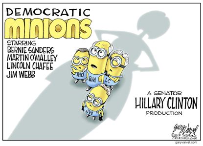 Political Cartoon U.S. Hillary Clinton Minions