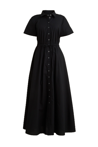 J.Crew, Shirred-Waist Shirtdress in Cotton Poplin