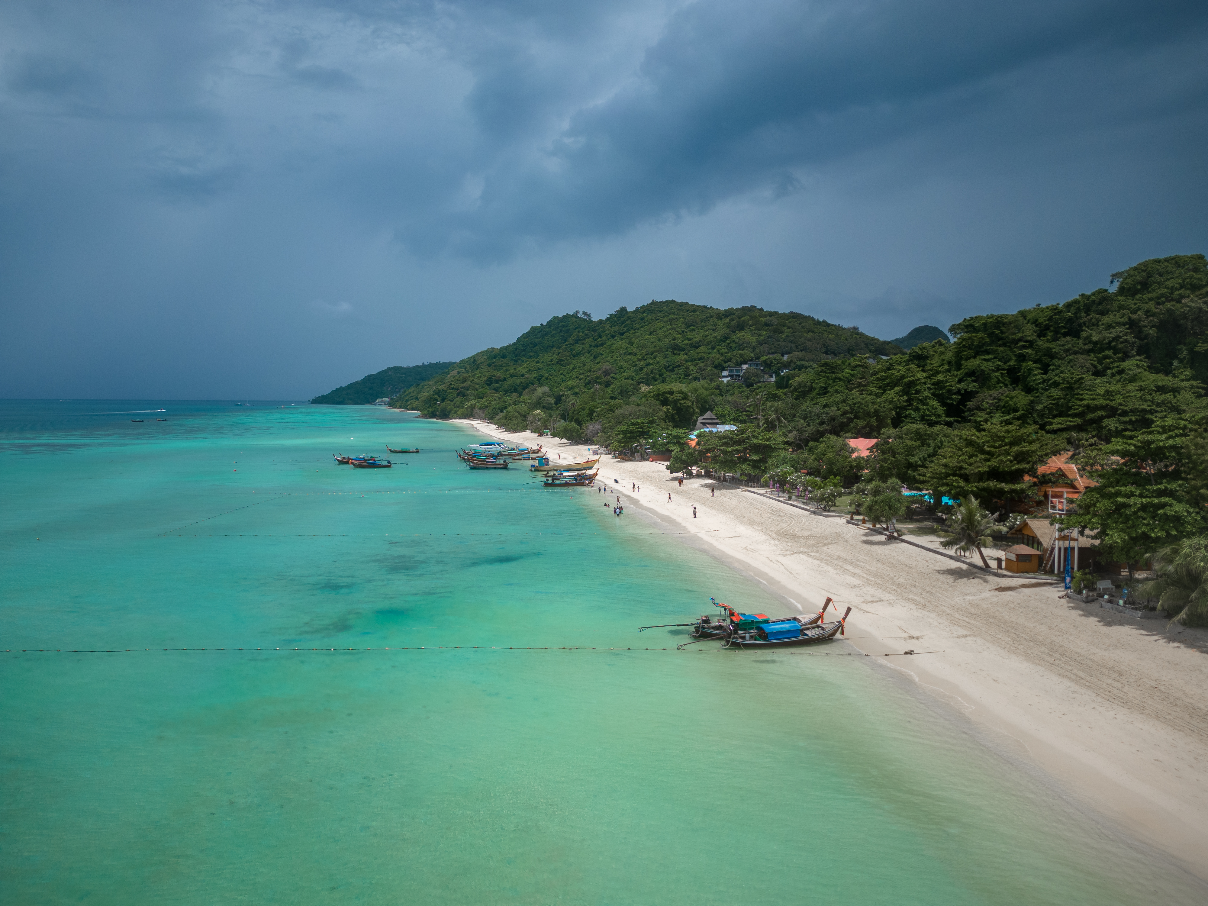 An aerial view of Outrigger Phi Phi Island Resort