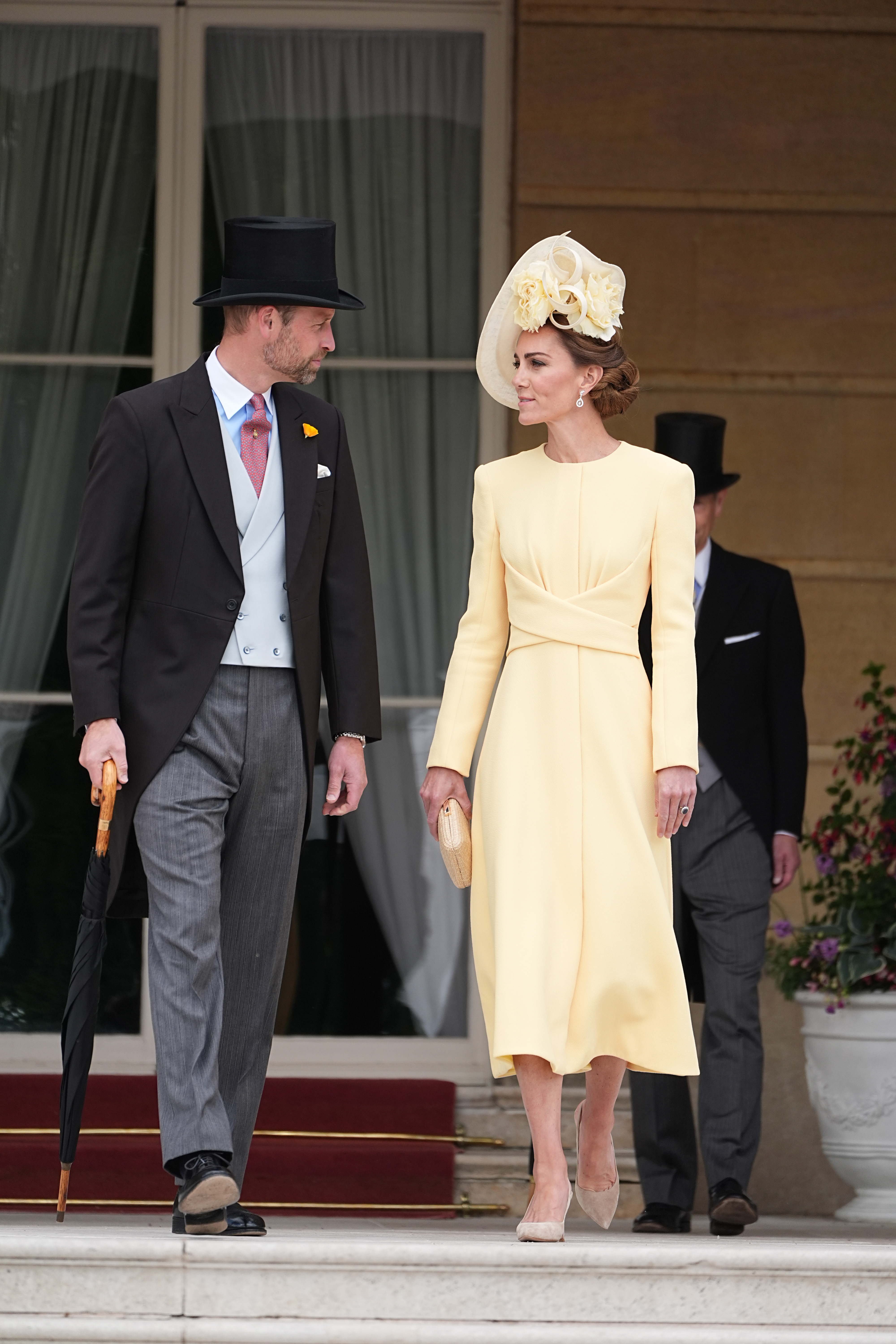Kate Middleton and Prince William at a Buckingham Palace garden party