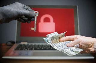 Hand paying to unlock a system locked by ransomware