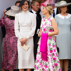 Catherine, Princess of Wales and Sophie, Duchess of Edinburgh during the Order Of The Garter Service at Windsor Castle on June 19, 2023 in Windsor, England