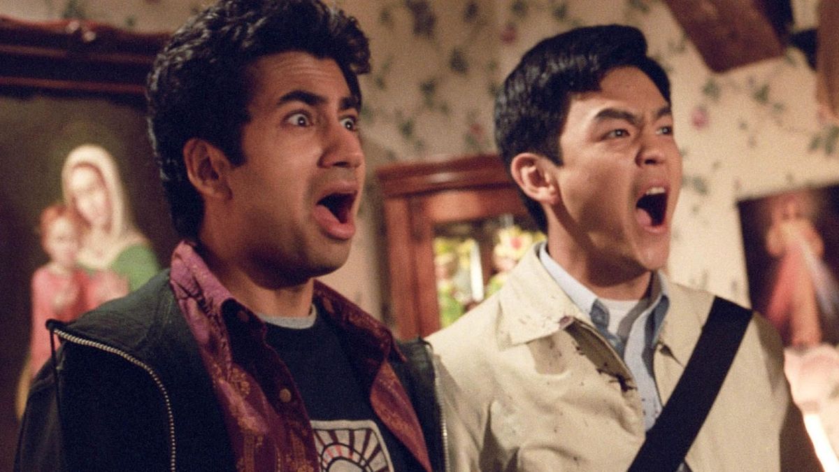 John Cho and Kal Penn screaming in Harold and Kumar Go to White Castle