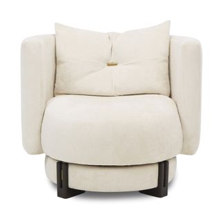 Ted Baker Grove Swivel Accent Chair in Cream