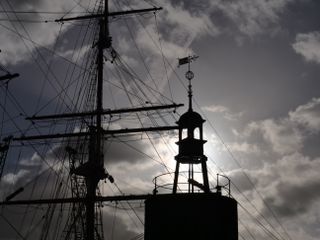 The sensor resists highlight burn-out well, but we were careful to place the sun behind the lighthouse in this image