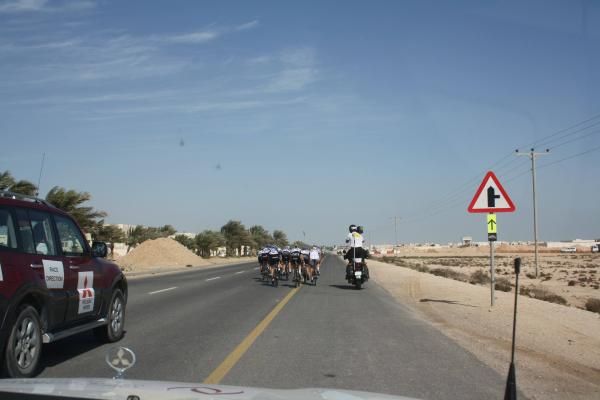 HTC-Highroad drive the day's winning break.