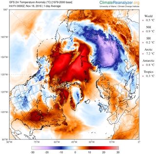 Arctic weather map