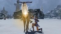 The debug blue deer in Final Fantasy 14.