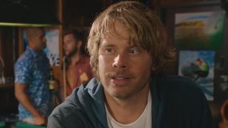 Deeks undercover at a bar on NCIS: Los Angeles.