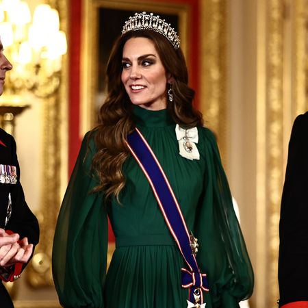 Princess Wales wears an Andrew Gn gown.