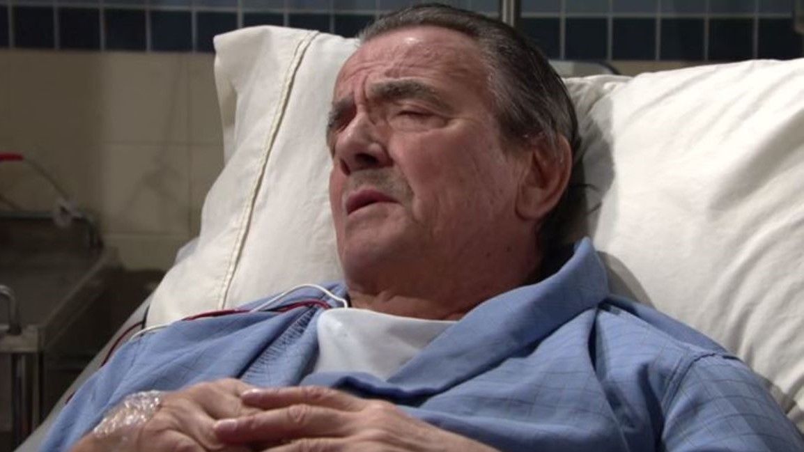 Eric Braeden as Victor in a hospital bed in The Young and the Restless