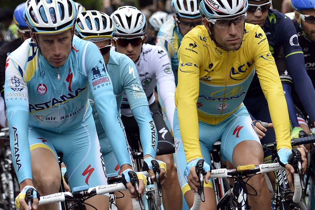 Lieuwe Westra and Vincenzo Nibali on the 2014 Tour de France