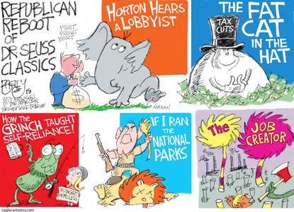 Political cartoon U.S. Dr. Seuss GOP corruption lobbyists