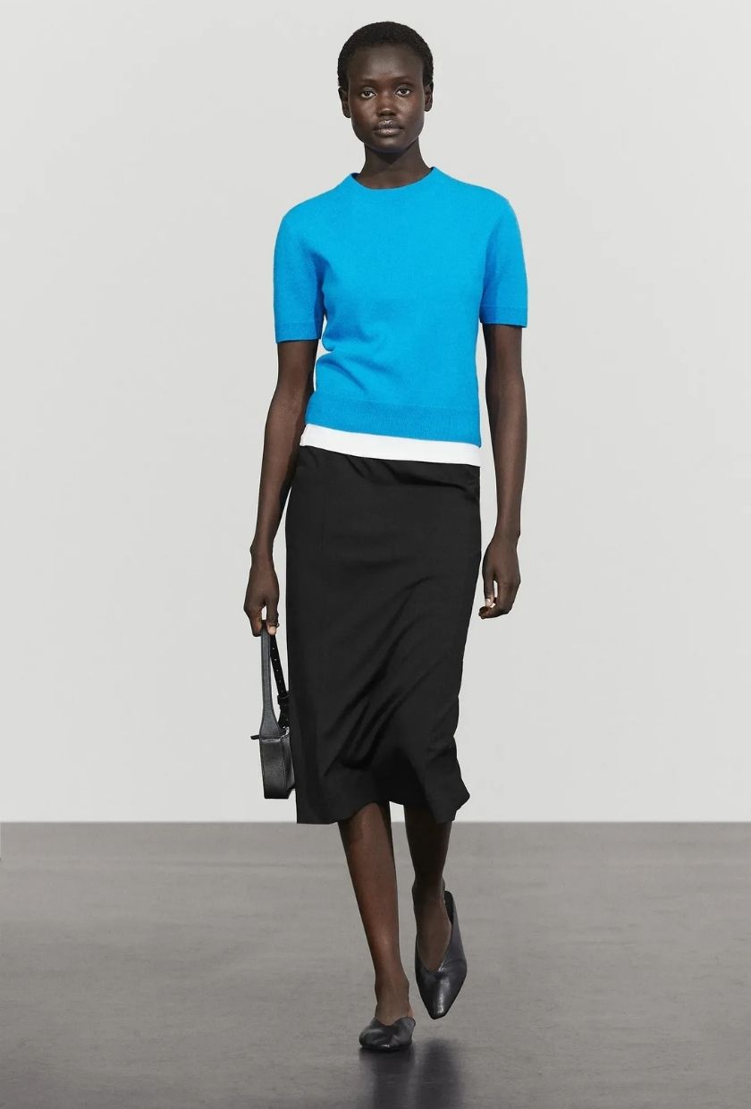 Massimo Dutti, Straight Midi Skirt