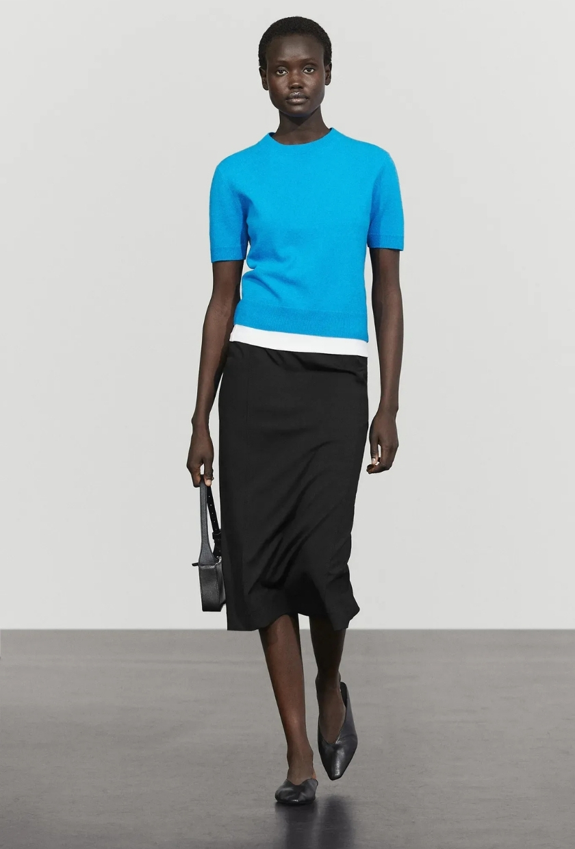 Massimo Dutti, Straight Midi Skirt