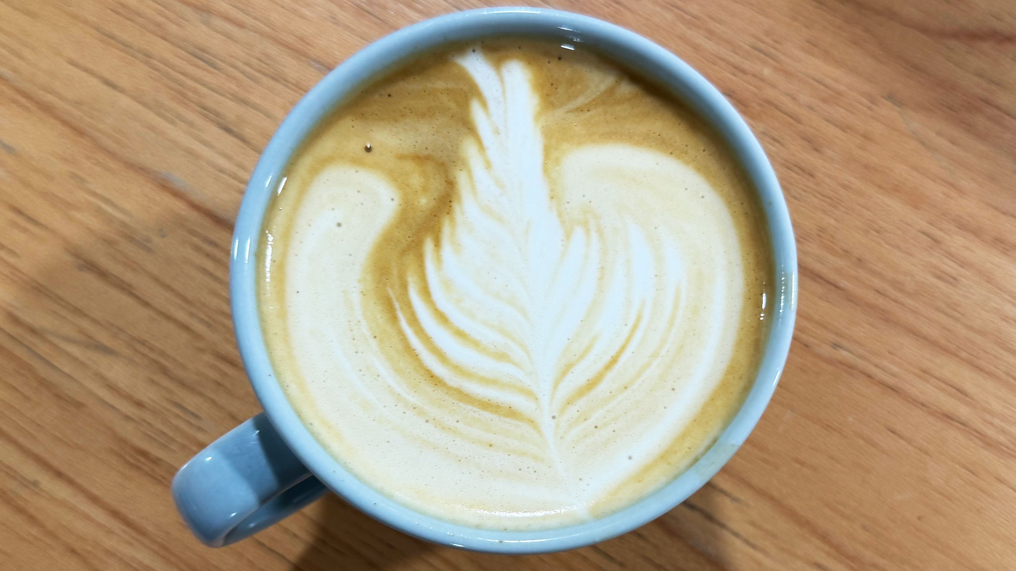 a photo of a latte made on the casabrews marenza