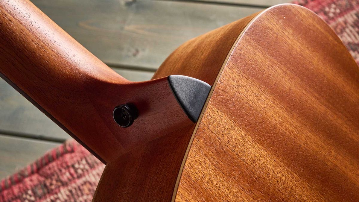 The Taylor Jacob Collier GS Mini is a compact five-string acoustic that encourages players to explore Collier's D-A-E-A-D tuning.