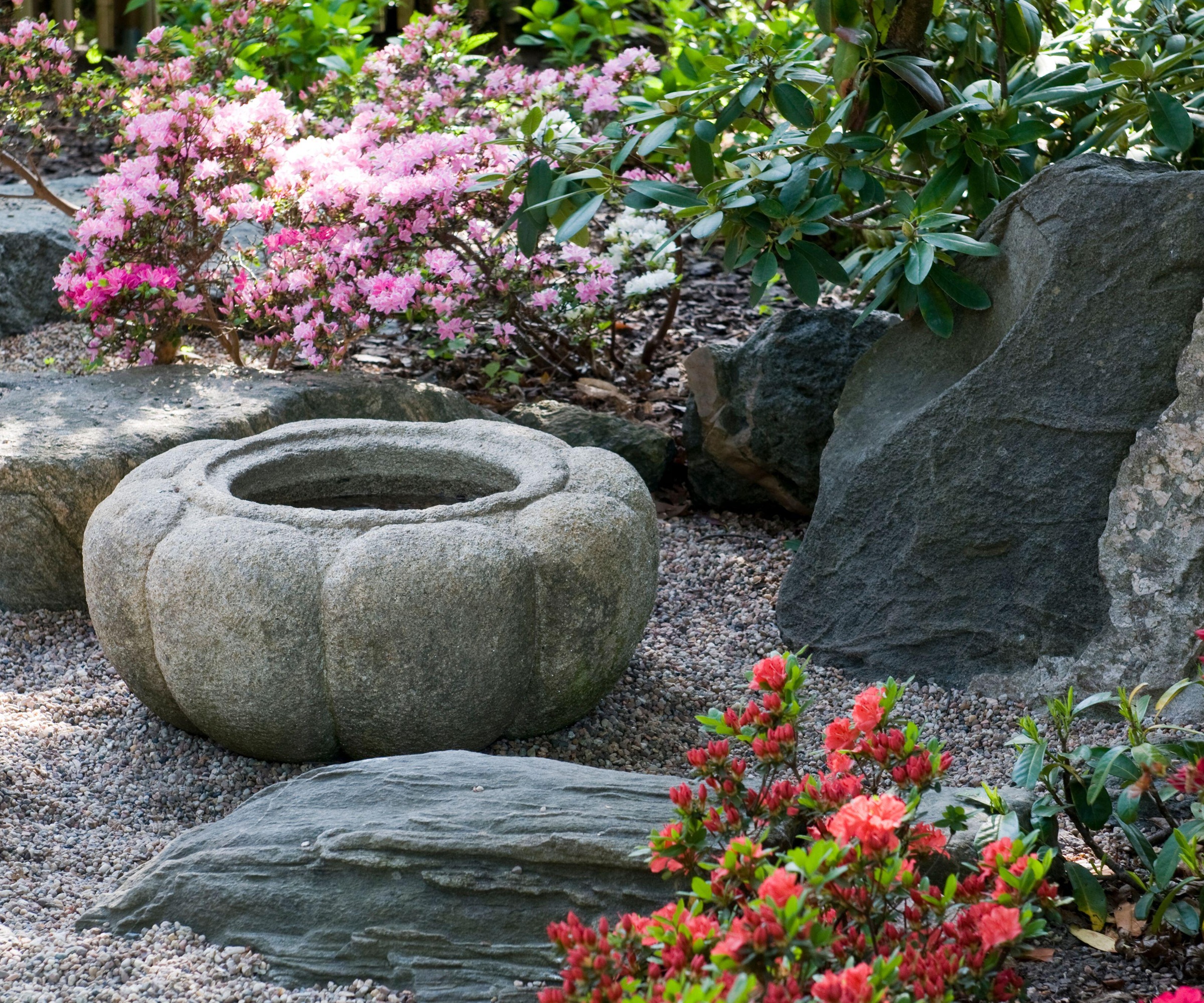 Stone basin, Granite water basin, garden