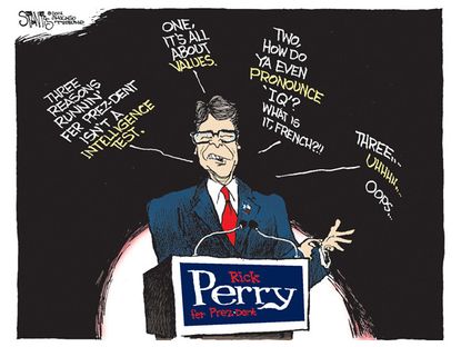 Political cartoon 2016 presidential election Rick Perry