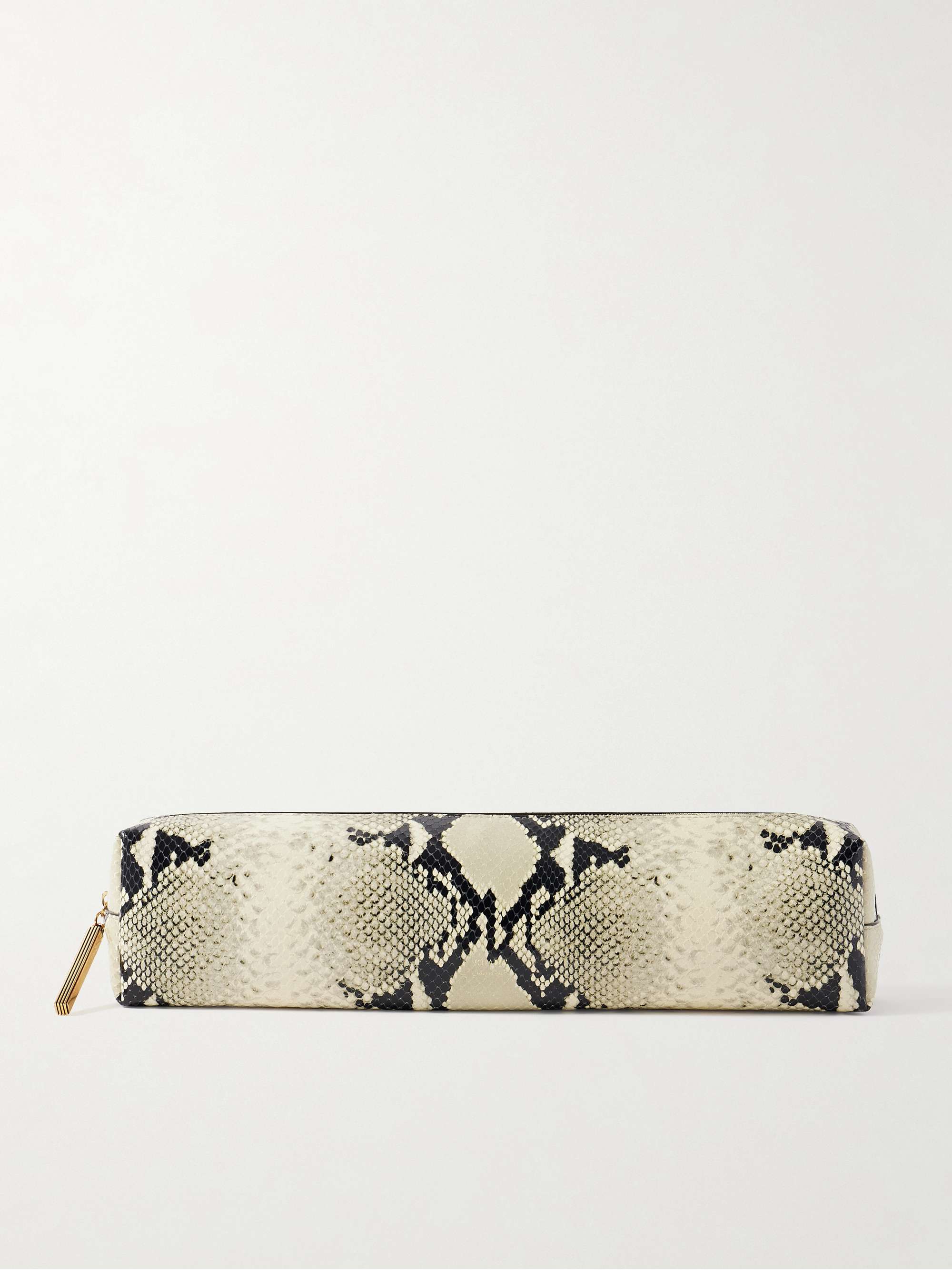 Kye Snake-Effect Leather Clutch