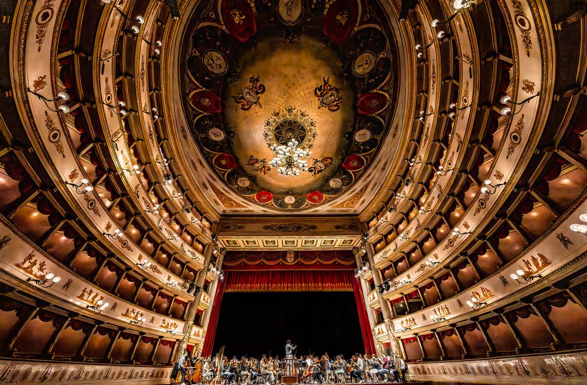 Photo titled Pavorotti&rsquo;s Place, taken by Stephen Cain. It shows the Municipal Theatre of Modena in Italy. In 2007, the theatre was named after the famous Italian operatic tenor Luciano Pavarotti.