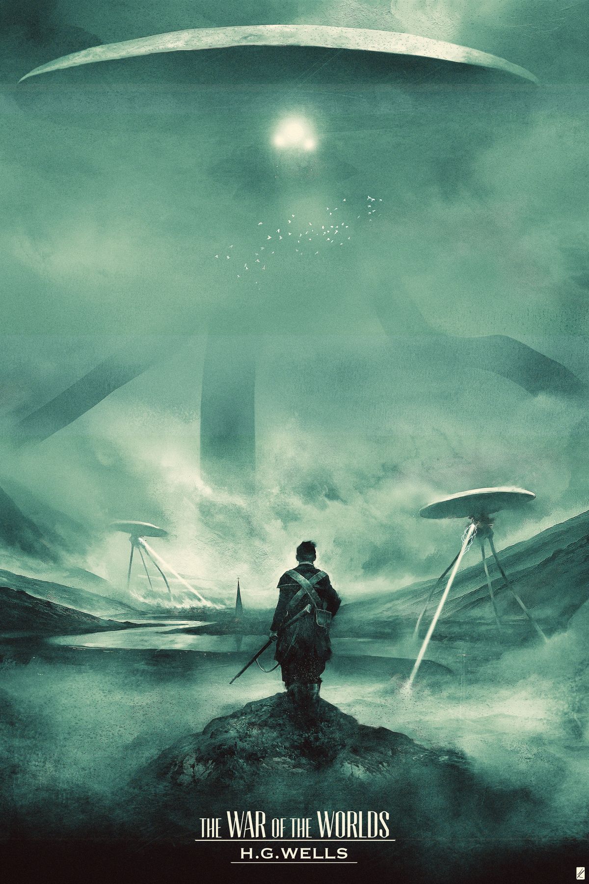 This War of the Worlds poster stays faithful to the book