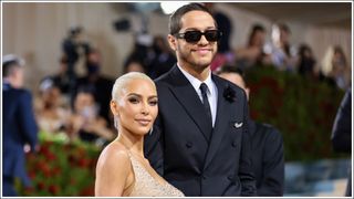 ) Kim Kardashian and Pete Davidson attend The 2022 Met Gala Celebrating "In America: An Anthology of Fashion" at The Metropolitan Museum of Art on May 02, 2022 in New York City.