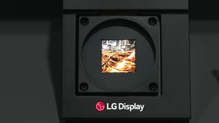 The LG OLEDoS panel in action showing a very bright scene with its 10,000 nit brightness