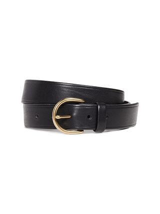 Madewell, Madewell Women's Medium Perfect Leather Belt, True Black, S