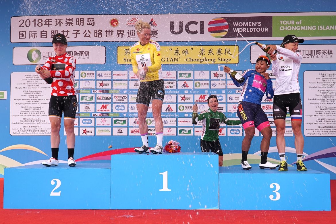 Champagne on the podium