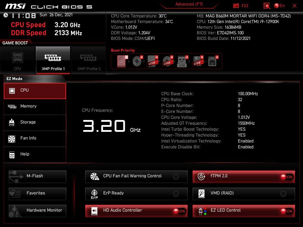 MSI MAG B660M Mortar WIFI DDR4