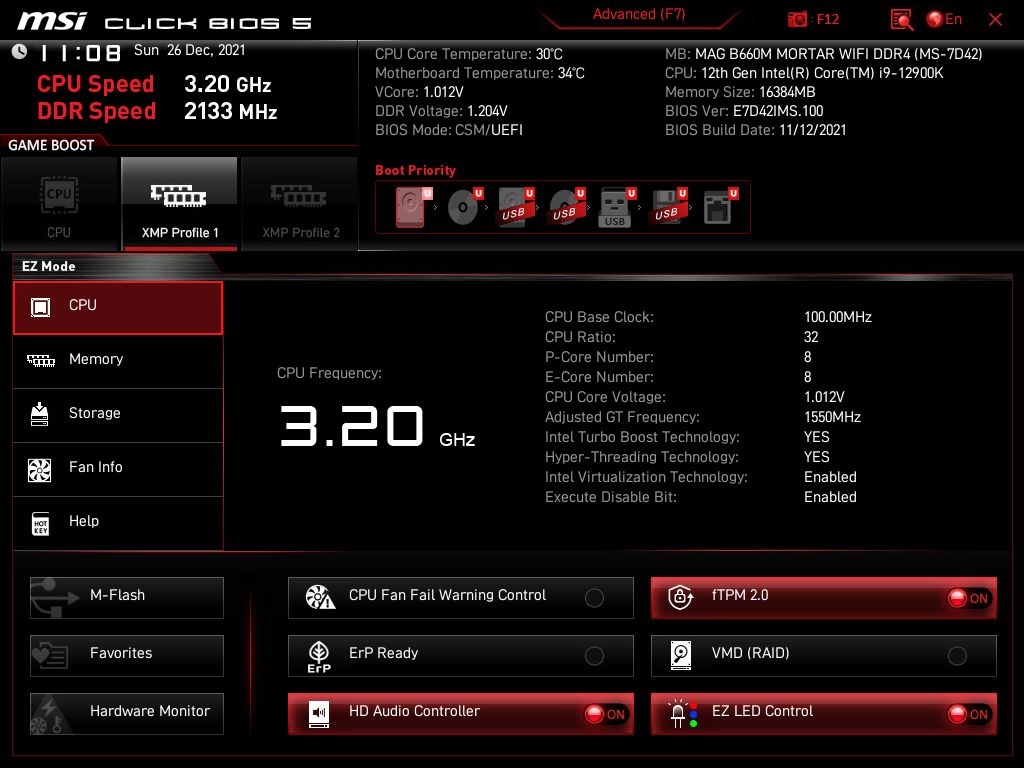 MSI MAG B660M Mortar WIFI DDR4
