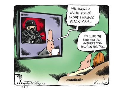 Editorial cartoon U.S. Ferguson NRA