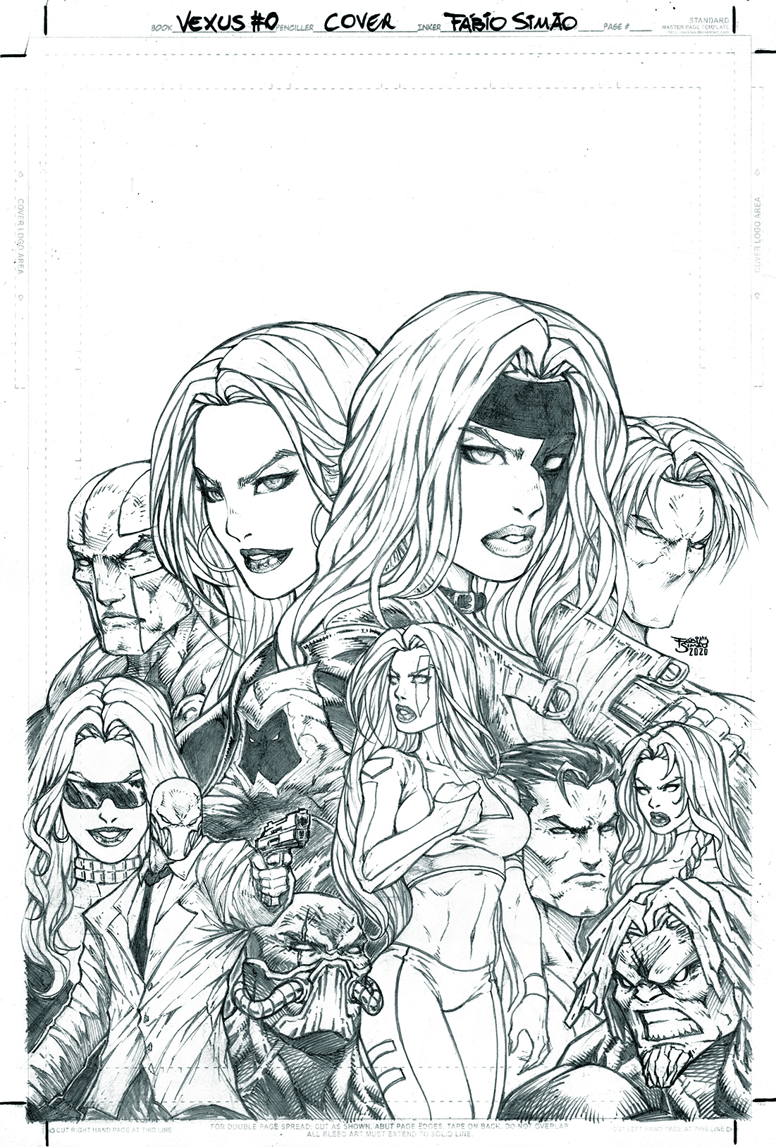 Pencil-drawn fantasy character art