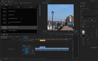 Screenshot of captioning videos in Adobe Premiere Pro
