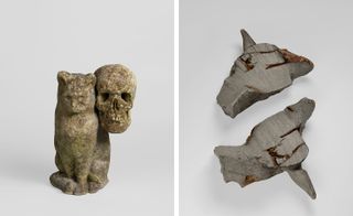 left: Cat Skull, 2016. Right: Donkey, 2016