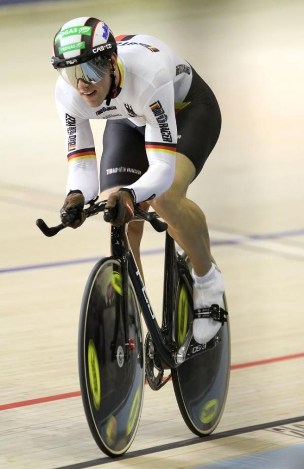 Max Levy (Germany) on his kilo time trial ride.