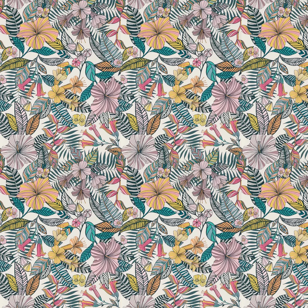 Valldemossa by Matthew Williamson - Cerise/ Coral - Wallpaper - W7260-01