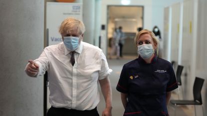 Boris Johnson arrives to receive his second dose of the Oxford-AstraZeneca vaccine