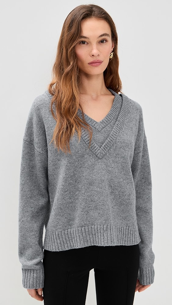 Le Bop Double V Neck Pullover Sweater
