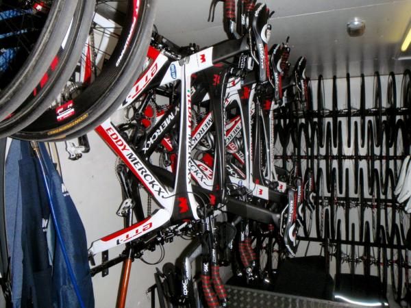 Romandie's time trial opener meant the truck was chock-a-block with bikes.