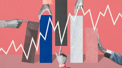 Active versus passive funds active funds investing concept