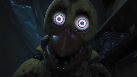 Close-up of Withered Chica in Five Nights at Freddy's 2