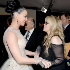 Singers Katy Perry and Stevie Nicks attend the 56th GRAMMY Awards at Staples Center on January 26, 2014 in Los Angeles, California.