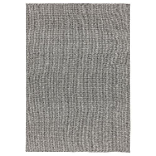Tiphede Rug, Flatwoven - Black/natural 5 ' 1 "x7 ' 3 "