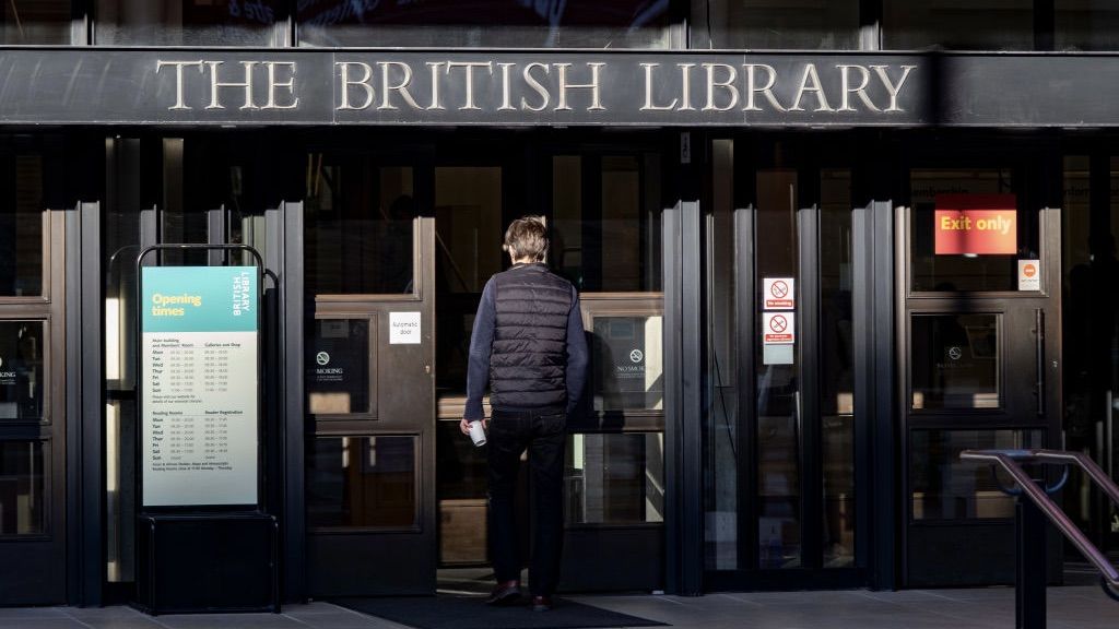 Exterior of the British Library on 15th January 2024 in London, United Kingdom